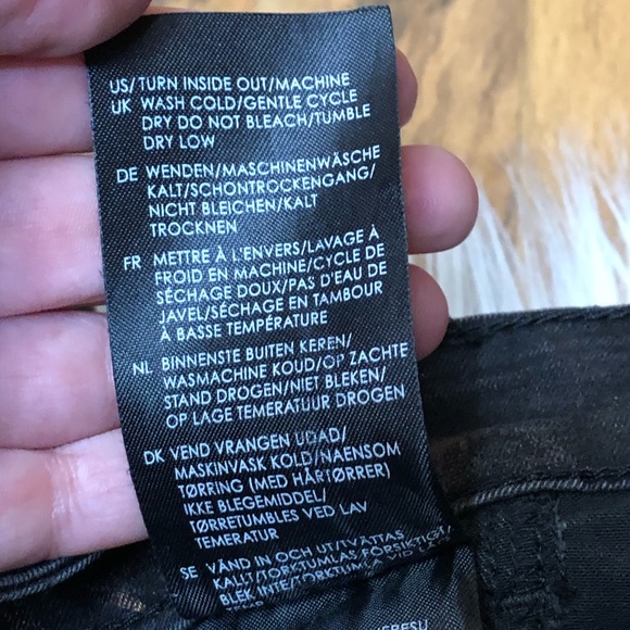 LIVERPOOL Black Metallic Tie Dye High Rise Skinny Jeans Size 29 - Picture 12 of 15